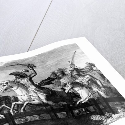 General Alexandre Dumas, the 'Horatius Cocles of the Tyrol'. killing single-handedly three Austrian opponents on the Clausen Bridge in 1797, c.1797 by French School