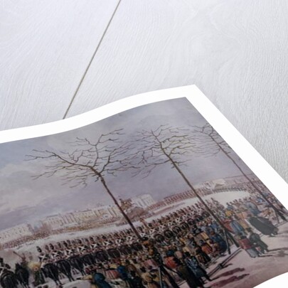 The Insurrection of the Decembrists at Senate Square, St. Petersburg on 14th December, 1825 by School Russian