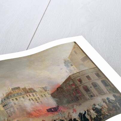 The Water Tower on Fire, Place du Palais Royal, 24 February 1848 by French School