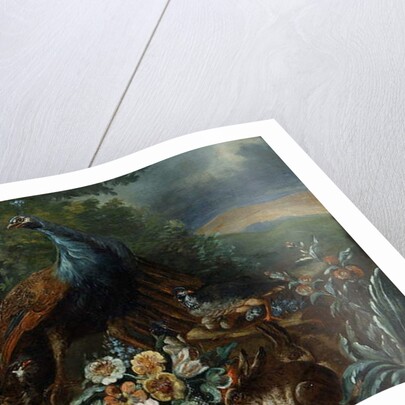 Landscape with Peacock and Game by Italian School