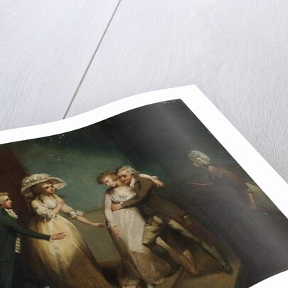 Camilla fainting in the arms of her father by Henry Singleton