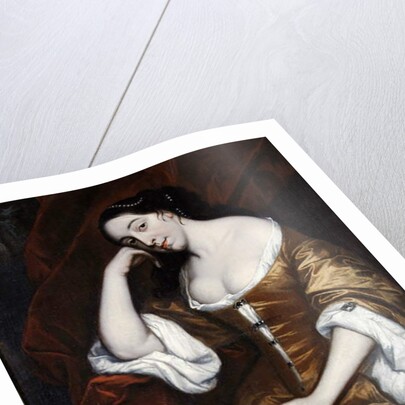 Portrait of a Lady, wearing a gold dress with red robes by Henry Anderton