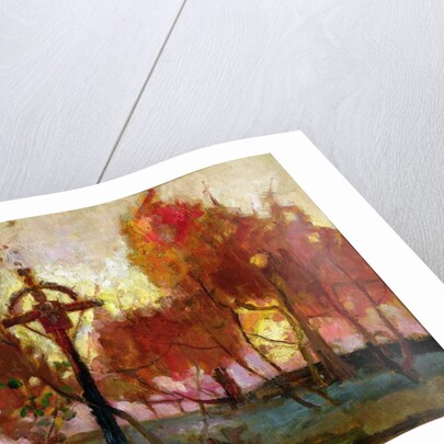 Landscape with a Cross by Tadeusz Makowski