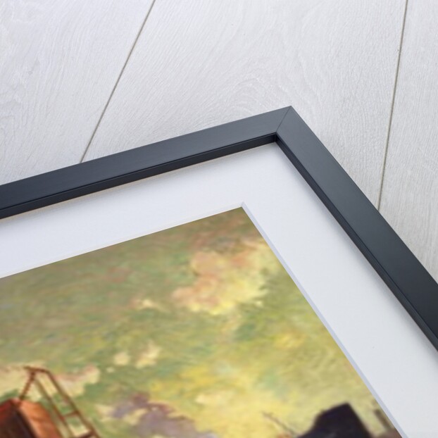 Shipbuilding in Ashbridges Bay, Toronto, 1918 by Robert Ford Gagen