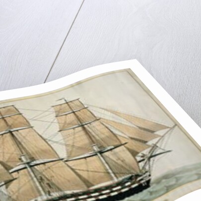 L'Inflexible Vaisseau de v. Rang de 90 Canons c.1835 by French School