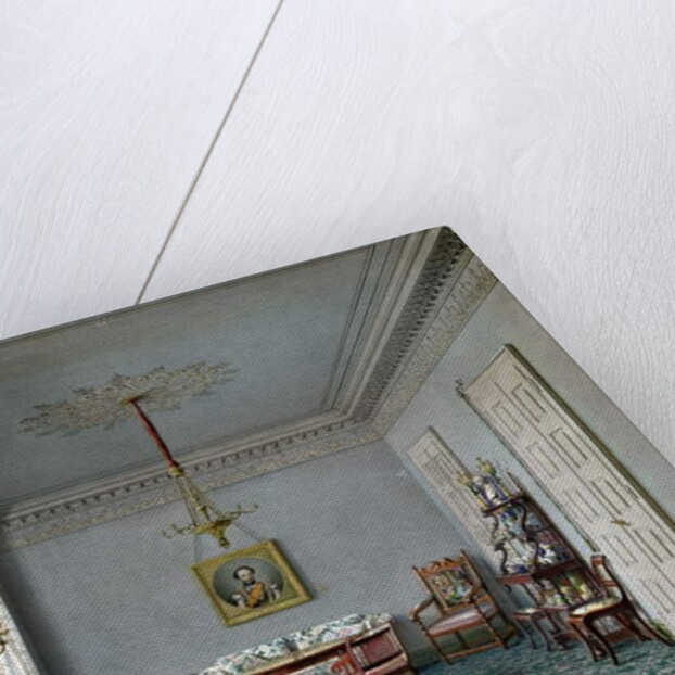 Drawing room Interior in the Palace in Stuttgart, Wurttemburg by Ludwig Holthausen