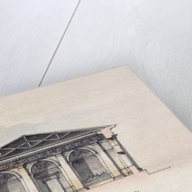 Cross-Section View of the Riding Stables at Tsarskoye Selo, 1792 by Giacomo Quarenghi