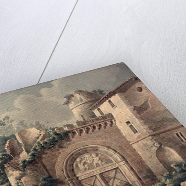 A Ruined Castle, c.1820 by French School