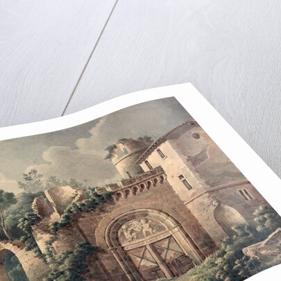 A Ruined Castle, c.1820 by French School