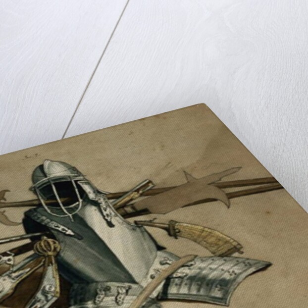 Study of Armour and Weapons at Brancepeth Castle, Durham by William Andrews Nesfield