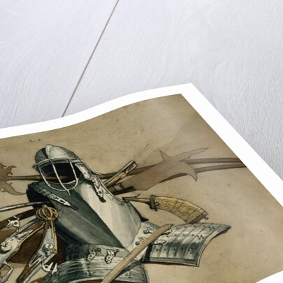 Study of Armour and Weapons at Brancepeth Castle, Durham by William Andrews Nesfield