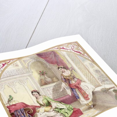 A Moorish Interior with Two Women, c.1840 by English School