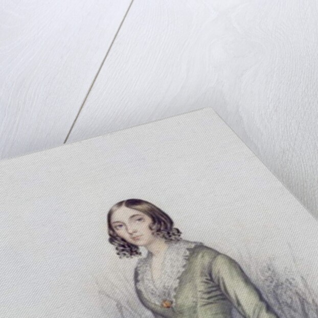 Portrait of a Young Lady in a Green Dress, 1841 by F. Camaret