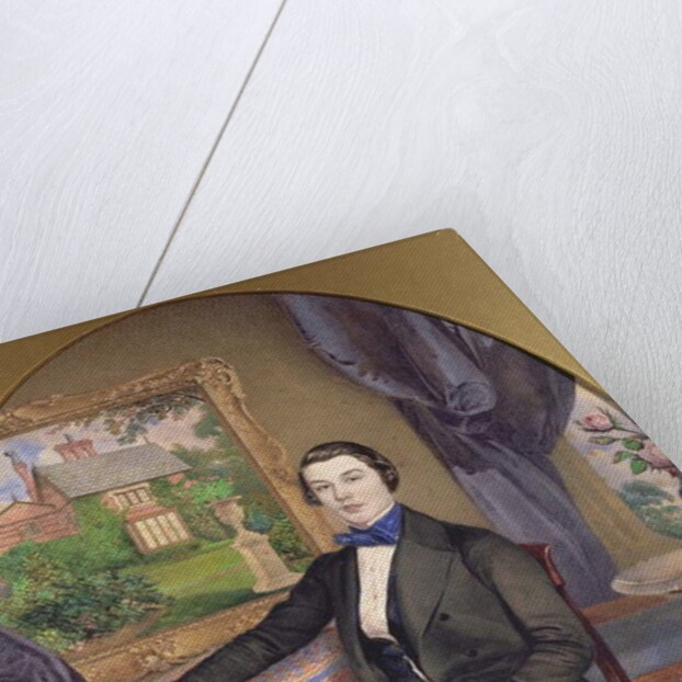 Portrait of a Young Man in a Victorian Interior, 1850 by Frederick William Lock
