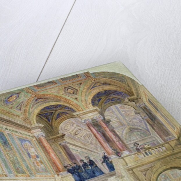 Design for the staircase of Leeds Town Hall, 1853-58 by Cuthbert Brodrick