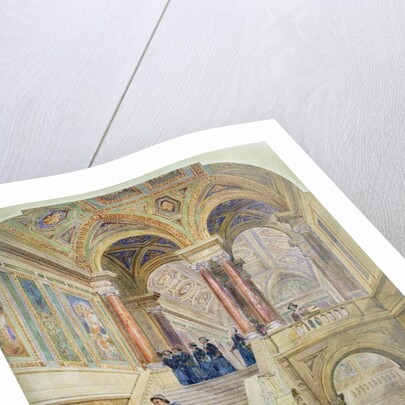 Design for the staircase of Leeds Town Hall, 1853-58 by Cuthbert Brodrick