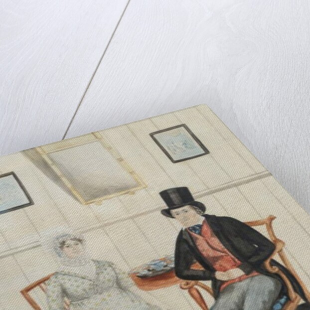 Portrait of T. Butler and his daughter M. Yates, c.1822 by English School