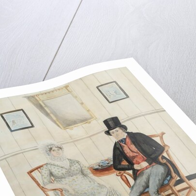 Portrait of T. Butler and his daughter M. Yates, c.1822 by English School