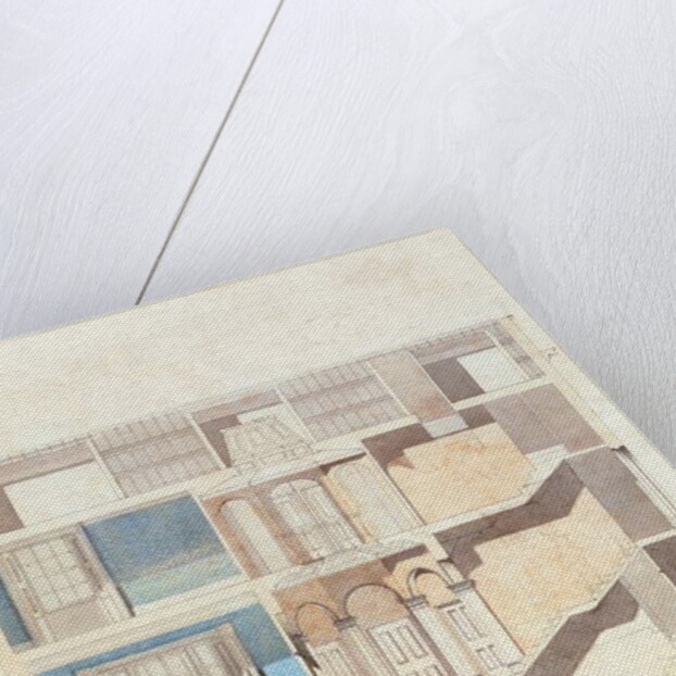 A cross section design for a classical town house interior, c.1840 by English School