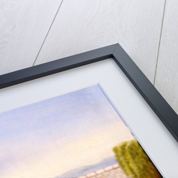 View of a covered bridge and railroad, c.1870 by American School