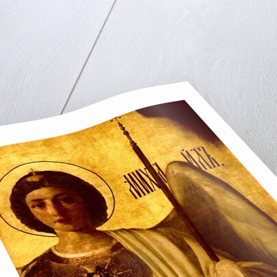 Detail of the iconostasis depicting the Archangel St. Michael, 1861 by Evgraf Sorokine