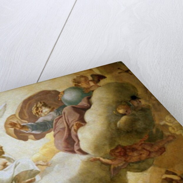 Detail of the painting of the interior of the dome depicting the Holy Trinity, 1663-65 by Pierre Mignard