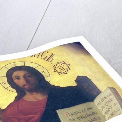 Detail of the iconostasis depicting the Christ pantocrator, 1861 by Evgraf Sorokine