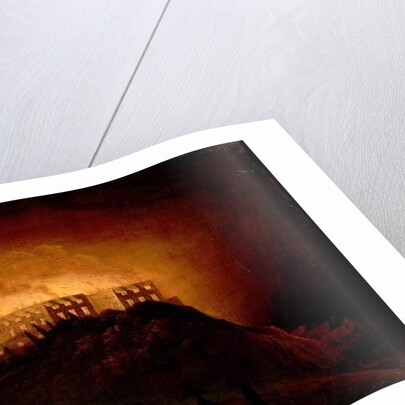 Nottingham Castle on Fire, 10 October 1831, mid-19th century by Henry Dawson