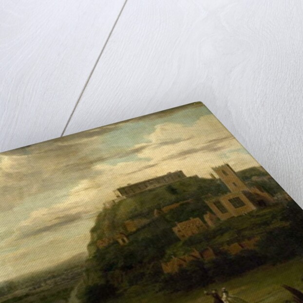 View of Nottingham Castle with St Nicholas' Church and Houses, c.1742-50 by Paul Sandby