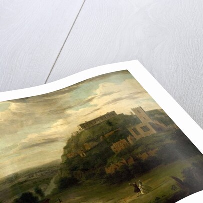 View of Nottingham Castle with St Nicholas' Church and Houses, c.1742-50 by Paul Sandby