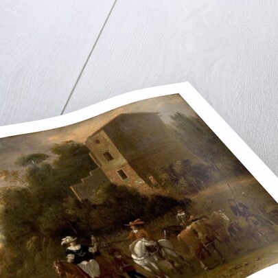 Hawking Party by Flemish School