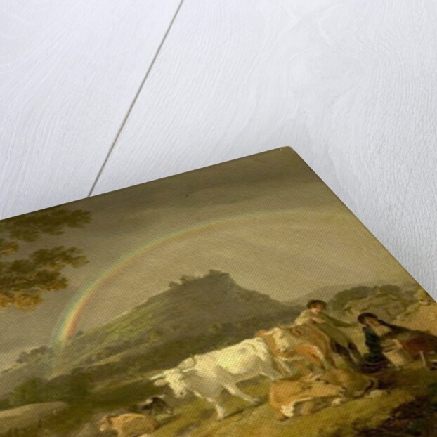 Landscape, Beeston Castle, Cheshire, and Rainbow, 1793 by Julius Caesar Ibbetson