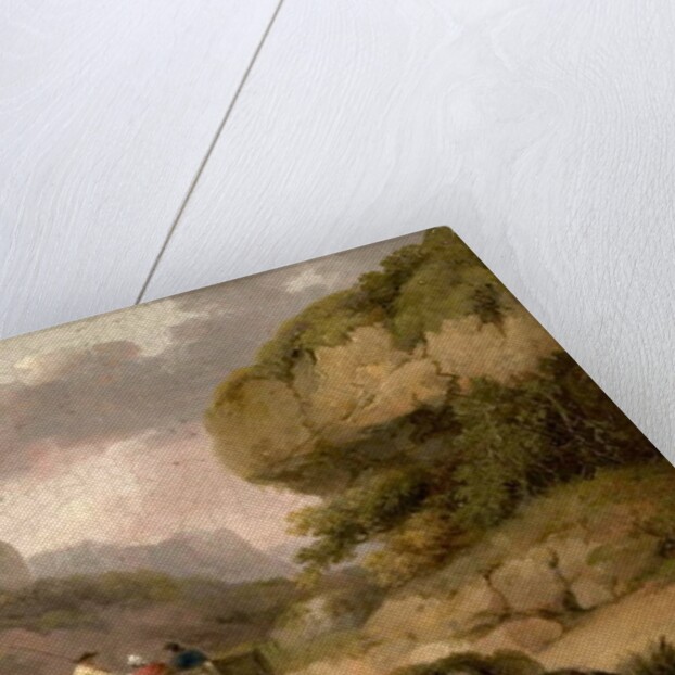 Landscape with Horses, Cart and Figures by George Morland