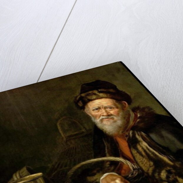 An Old Man with Broken Eggs by William van (attr.to) Odekerken