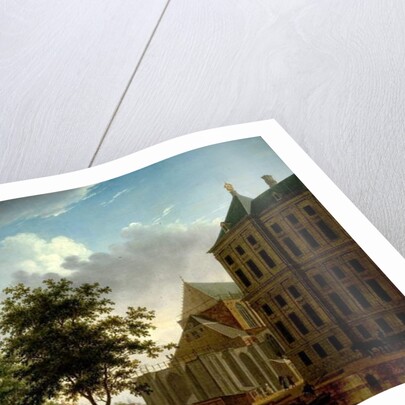 Back of Nieuwe Kerk and Town Hall, Amsterdam, Holland by Isaak Ouwater
