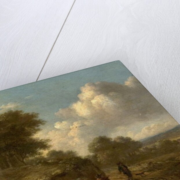 Landscape with Peasants and a Dog by Jan Wijnants