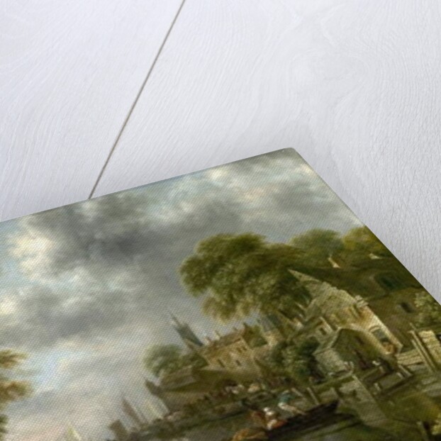 River Scene with Boats and Figures, 1665 by Claes Molenaer