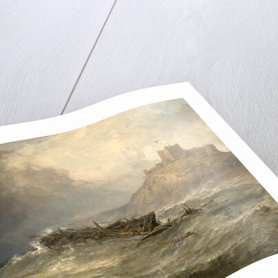 Brig Drifting Ashore off Bamborough, Northumberland, 1875 by Edwin Hayes