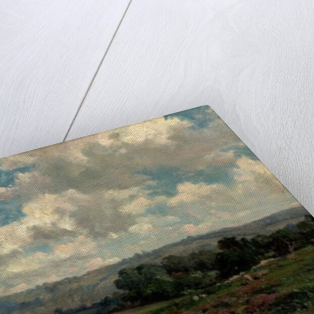 Fields in Surrey, 1890 by Herbert Hughes-Stanton