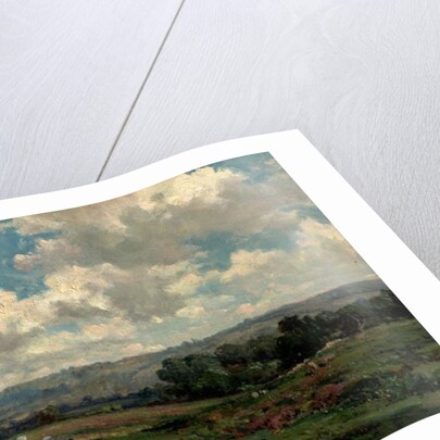 Fields in Surrey, 1890 by Herbert Hughes-Stanton