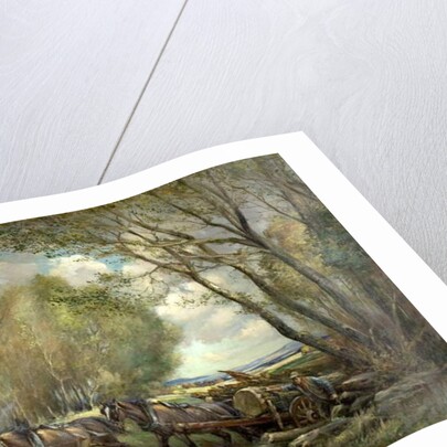 Hauling Timber, Stirlingshire, Scotland by Henry Morley