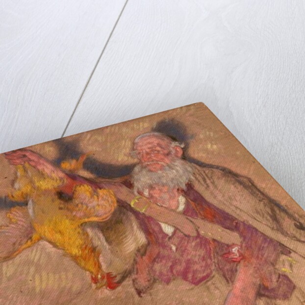 Study of a Man Holding a Cock for 'Highland Raiders', 1918 by William Shackleton