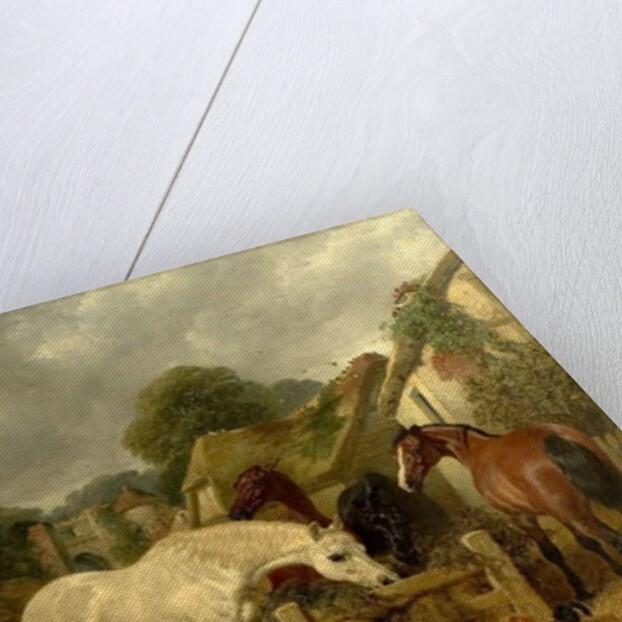 Horses in a Paddock by John Frederick Herring Snr