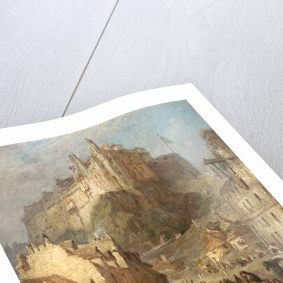 Edinburgh Castle from the Grass Market, Scotland by George Jones