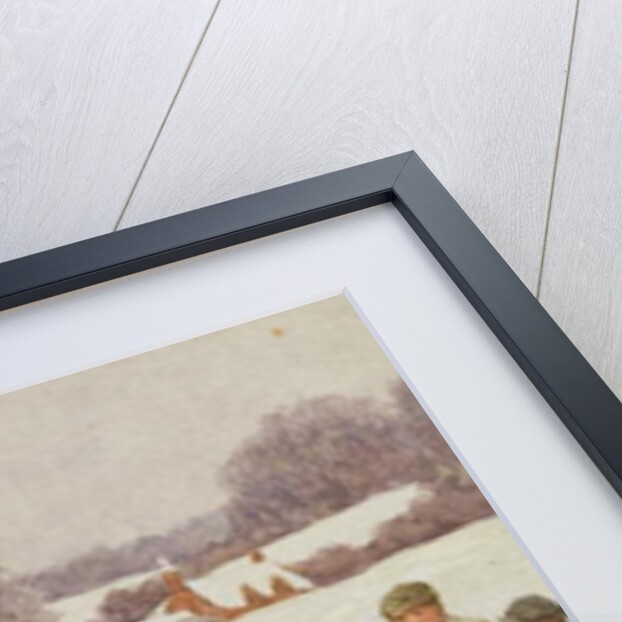 Children Sliding on a Pond by Alice Clausen