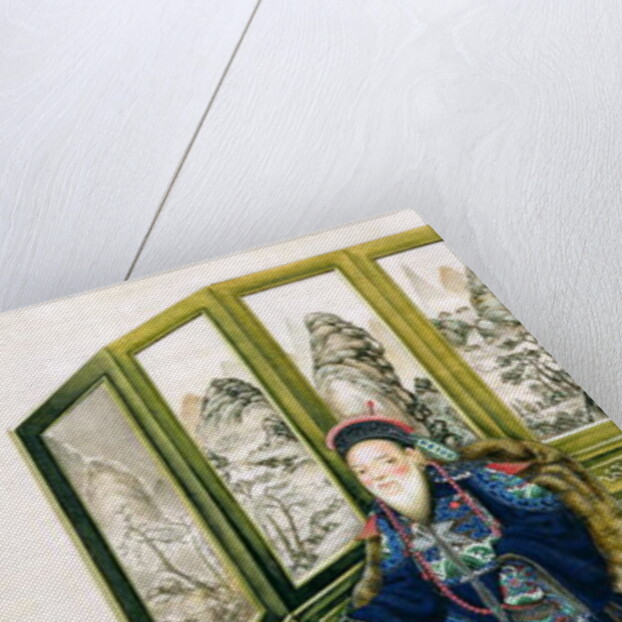 Old Man Seated with a Servant Reading by School Chinese