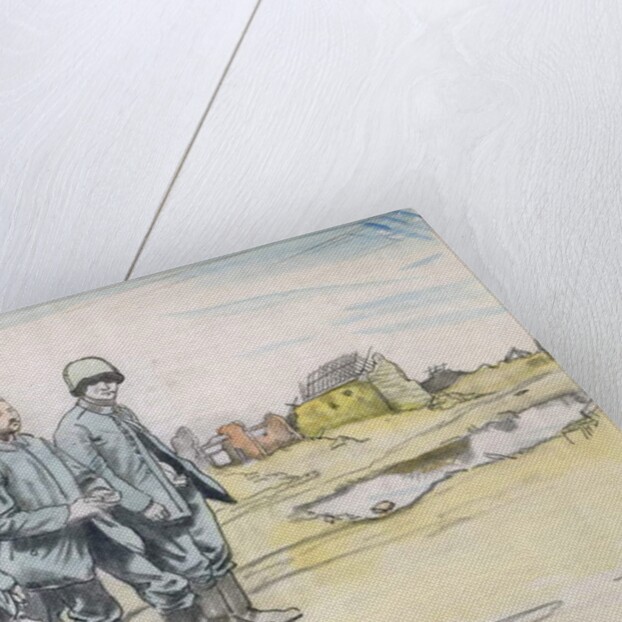 Four German Prisoners by a French Village, 1917 by William Orpen