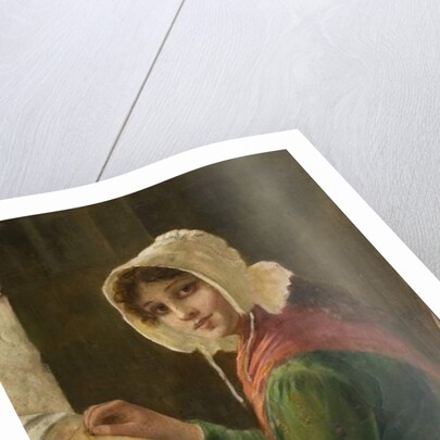 Young Woman Lacemaking, late 19th-early 20th century by David W. Haddon