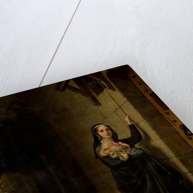 The Martyrdom of Laurence Saunders at Coventry, left hand panel of triptych, 1851 by Charles West Cope