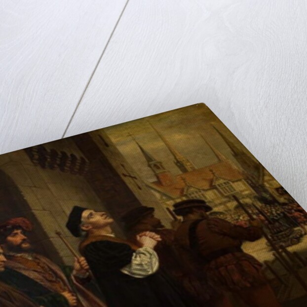 The Martyrdom of Laurence Saunders at Coventry, right hand panel of triptych, 1851 by Charles West Cope